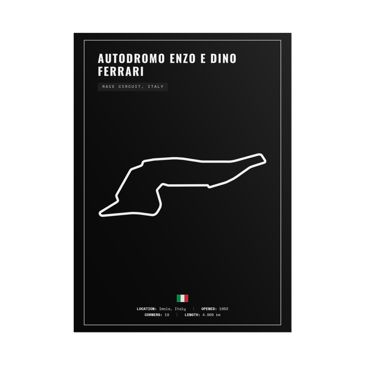 Autodromo Enzo e Dino Ferrari Track Poster