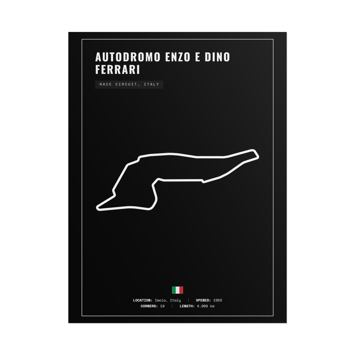 Autodromo Enzo e Dino Ferrari Track Poster