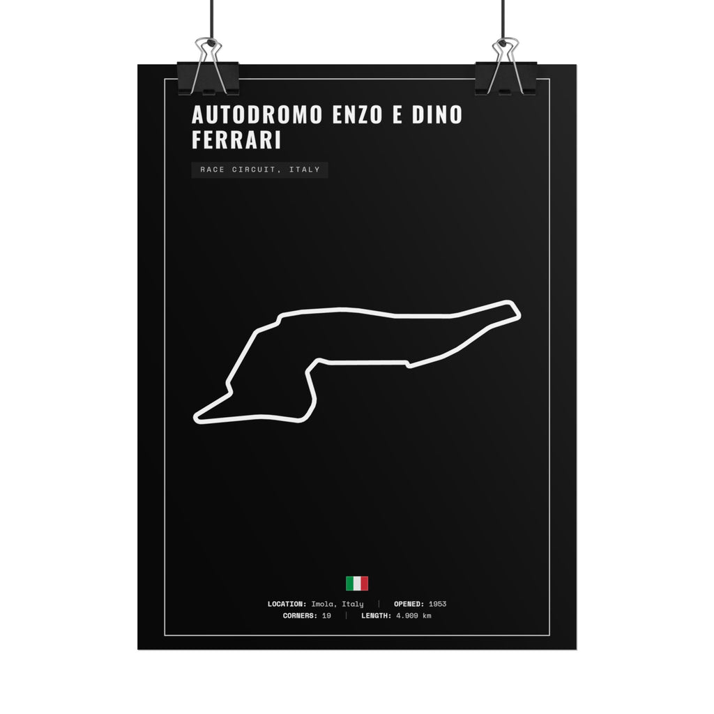 Autodromo Enzo e Dino Ferrari Track Poster