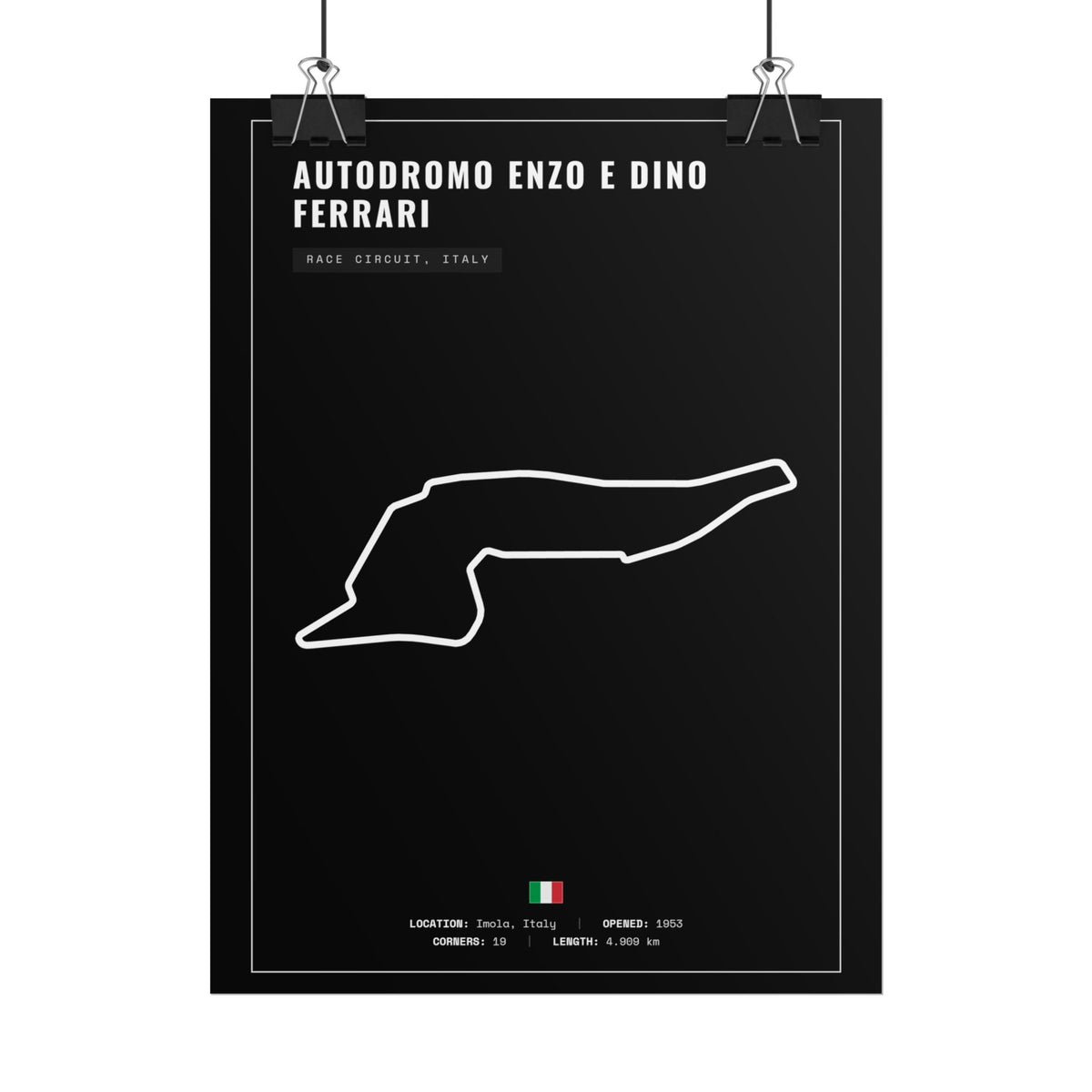 Autodromo Enzo e Dino Ferrari Track Poster