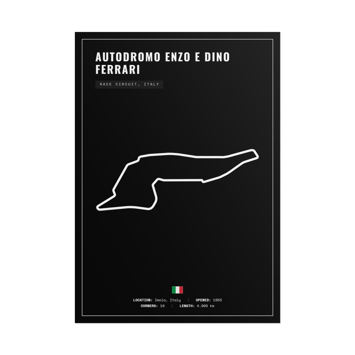 Autodromo Enzo e Dino Ferrari Track Poster